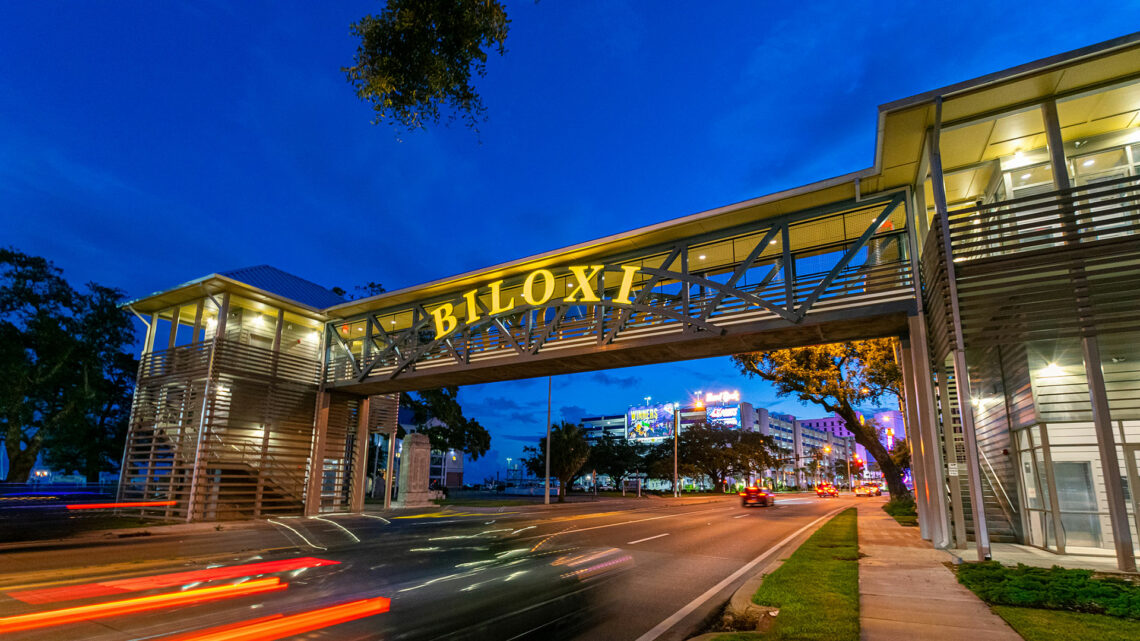 Biloxi Mississippi nightime lights